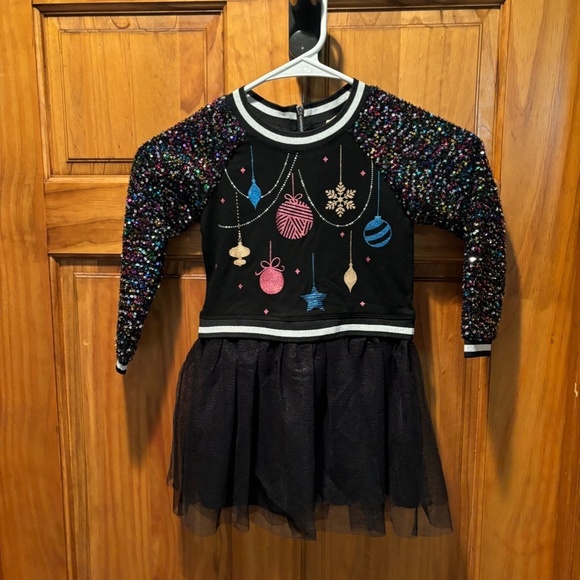 Truly Me Girls Ornament Long Sleeve Dress 3T NWT - Picture 2 of 6